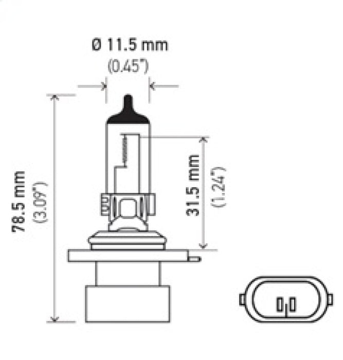 Ampoule Hella 9006XS/HB4A 12V 55W P22d T4