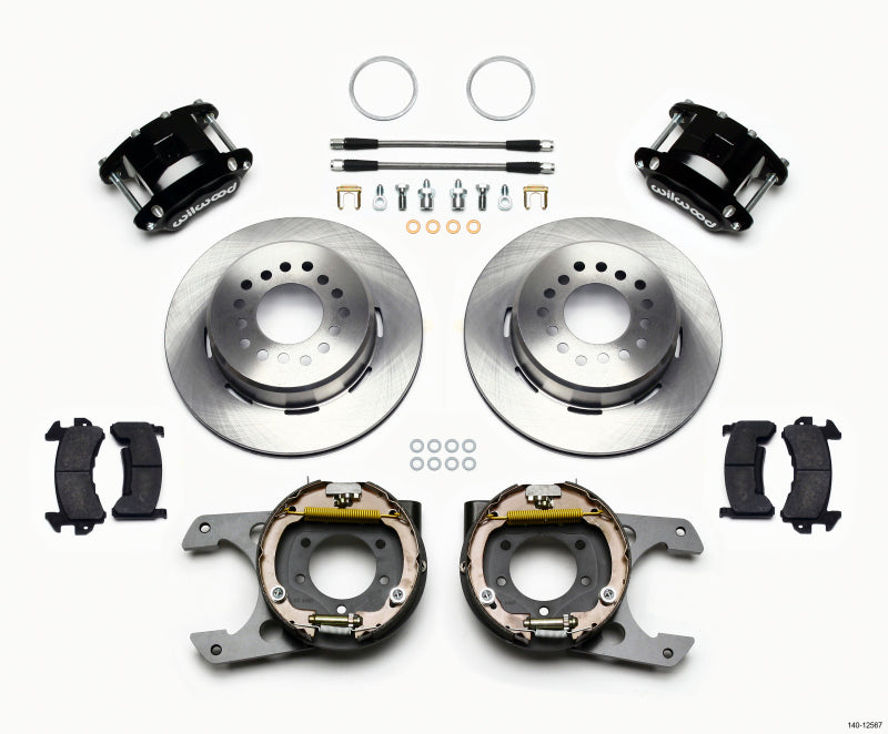 Kit de frein de stationnement Wilwood D154 P/S Jeep Dana 35 2,56 Off 5 cosses avec conduites