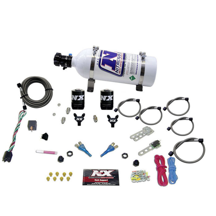 Kit d'azote à double buse Ford EFI Nitrous Express (100-300 CV) avec bouteille de 5 lb