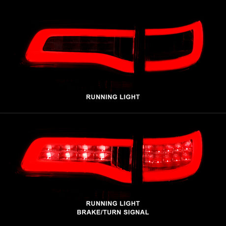 Feux arrière à LED ANZO 2014-2016 Jeep Grand Cherokee Rouge/Clair