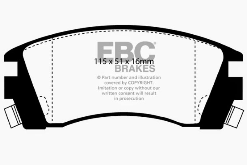 EBC 91-93 Nissan NX 2.0 Greenstuff Front Brake Pads