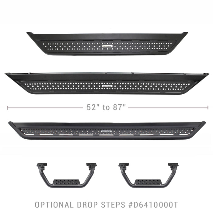 Marchepieds latéraux Go Rhino 21-23 Ford Bronco 2DR Sport Utility Dominator Xtreme D6 de 6 à 57 pouces de long