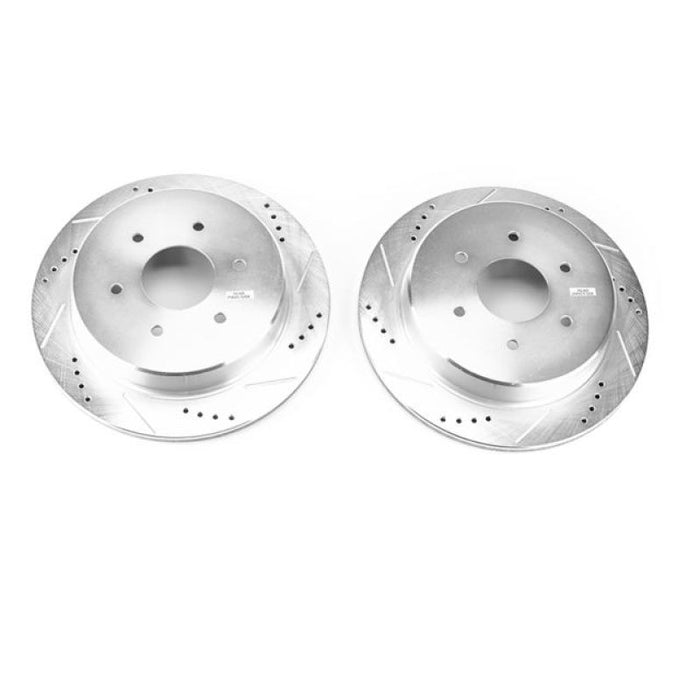 Power Stop 17-18 Nissan Titan Rear Evolution Drilled & Slotted Rotors - Pair