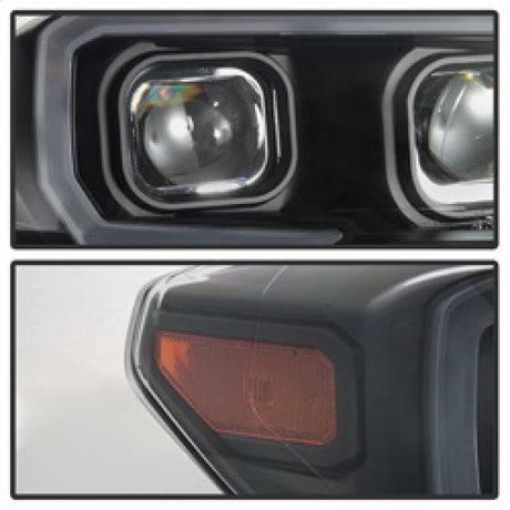 Phares de projecteur à barre lumineuse DRL xTune pour Toyota Tacoma 16-18 - Noir PRO-JH-TTA16-LBDRL-BK