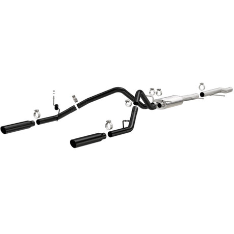 Cat-Back MagnaFlow SYS 3,5 pouces à embouts arrière divisés doubles noirs 10-13 Chevy Silverado / GMC Sierra 5,3 L