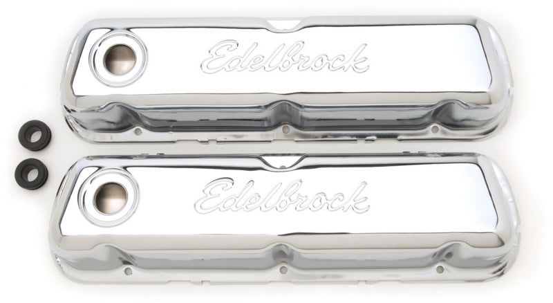 Couvercle de soupape Edelbrock Signature Series Ford 260-289-302-351W CI V8 Chrome