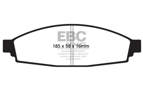 Plaquettes de frein avant EBC 03-06 Lincoln Aviator 4.6 Greenstuff