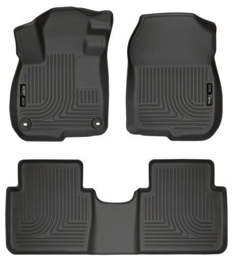 Revêtements de sol avant et 2e siège noirs Husky Liners 2017 Honda CR-V Weatherbeater