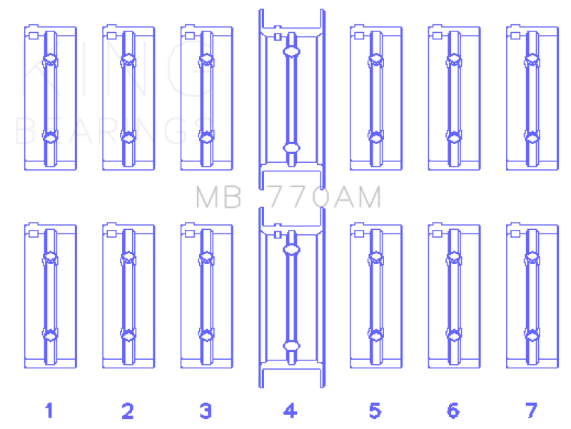 Jeu de roulements principaux King BMW M30B35/25/28/32/33/35 Performance