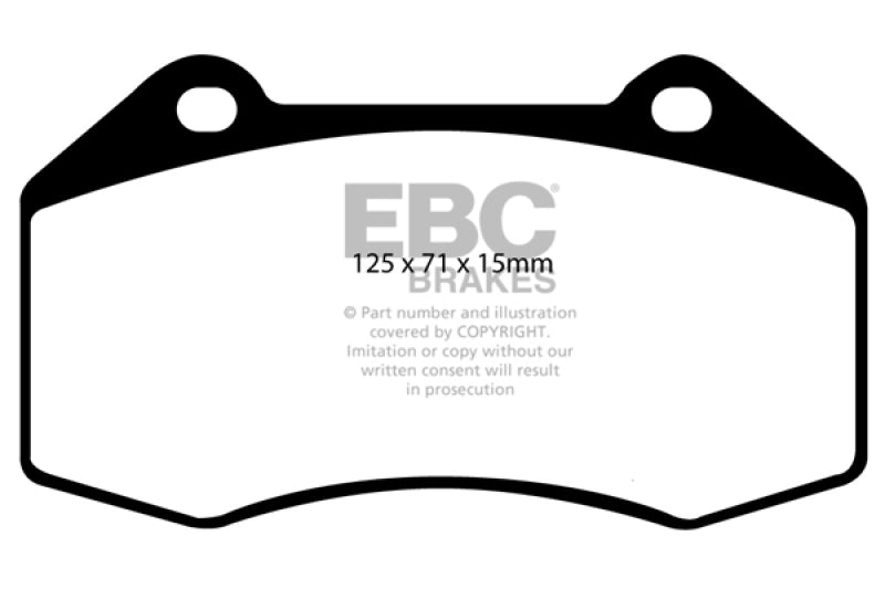 Plaquettes de frein avant EBC Ultimax2 pour Chevrolet Cobalt 2.0 Supercharged (SS) 07-08
