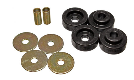 Ensemble de bagues de montage de traverse de barre de torsion noire pour Chrysler B-Body 73-79 Energy Suspension