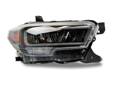 Raxiom 16-23 Toyota Tacoma avec phares halogènes DRL à LED d'usine - Boîtier noir (lentille transparente)