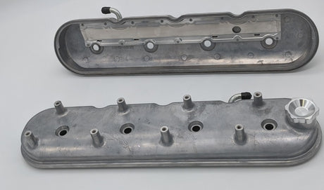 Couvercle de soupape standard Granatelli 96-22 GM LS avec support de bobine incliné - Finition moulée (paire)