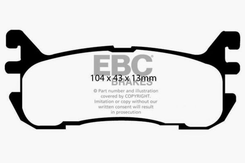 Plaquettes de frein arrière EBC Redstuff pour Ford Escort 2.0 97-02