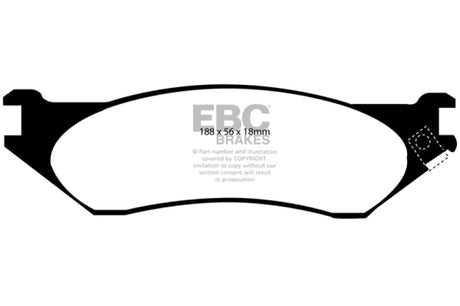 Plaquettes de frein avant EBC 04-06 Dodge Durango 3.7 Greenstuff