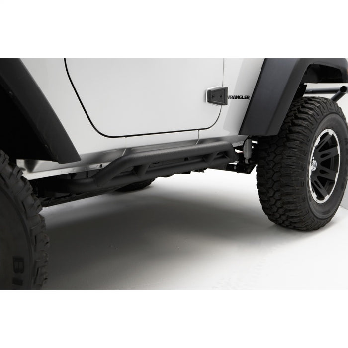 Protections de bas de caisse Rugged Ridge RRC noires pour Jeep Wrangler 2 portes 07-18