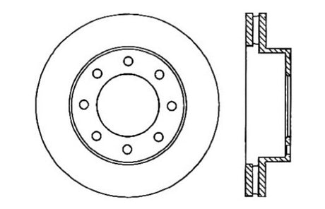 StopTech 01-09 Chevrolet Silverado 2500HD 3500 Front Right Slotted & Drilled Rotor