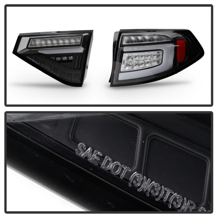 Feux arrière à LED Seq Signal Black pour Subaru Impreza WRX Hatchback 08-14 Spyder ALT-YD-SI085D-SEQ-BK