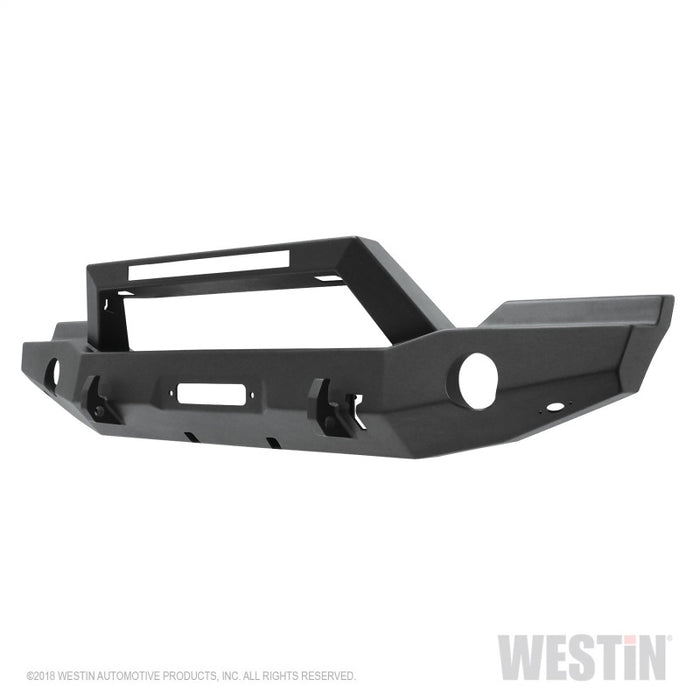 Pare-chocs avant pleine largeur Westin 07-18 Jeep Wrangler JK WJ2 avec éclairage LED - Tex. Blk