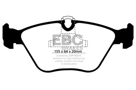 Plaquettes de frein avant EBC Ultimax2 pour BMW X3 2.5 (E83) 04-06
