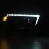 Phares à LED AlphaRex 10-13 Toyota 4Runner LUXX Projecteur Style Plank Alpha Noir avec signal Seq/DRL