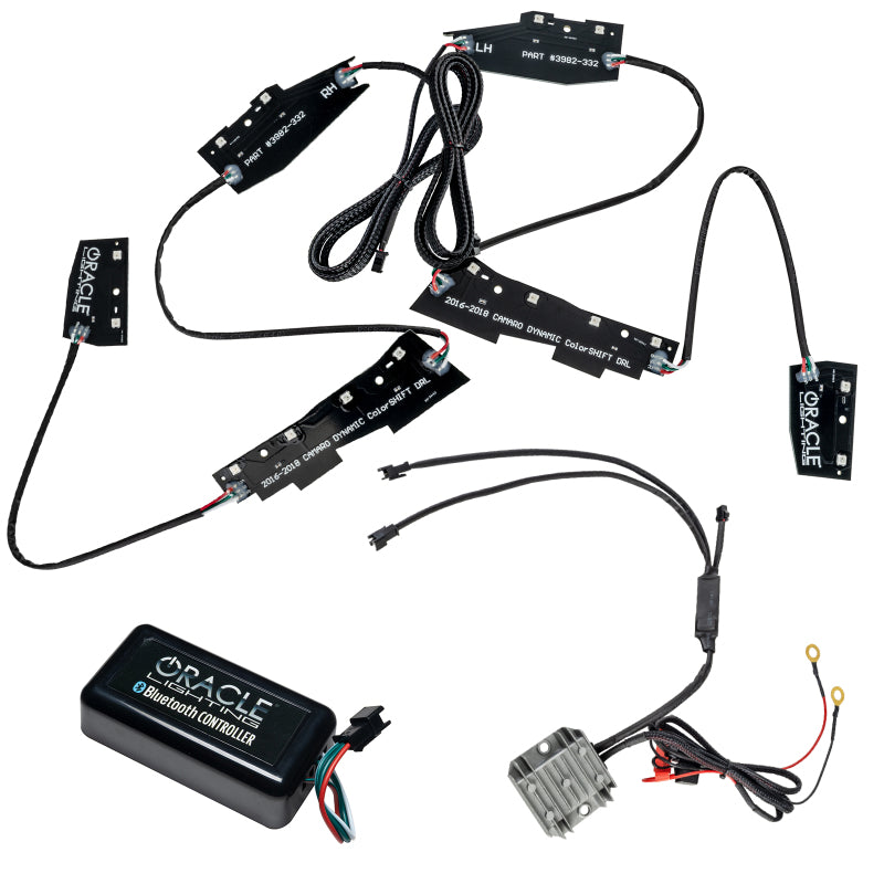 Kit de mise à niveau des phares dynamiques DRL Oracle 16-18 Chevy Camaro - ColorSHIFT - Dynamic VOIR LA GARANTIE