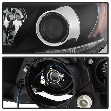 Phares de projecteur Spyder Toyota Sienna 2011-2014 - DRL LED - Noir PRO-YD-TSEN11-DRL-BK