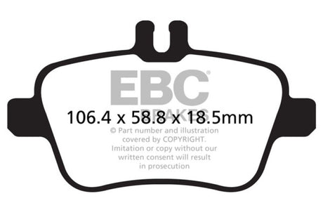 Plaquettes de frein arrière EBC 13+ Mercedes-Benz CLA250 2.0 Turbo Yellowstuff