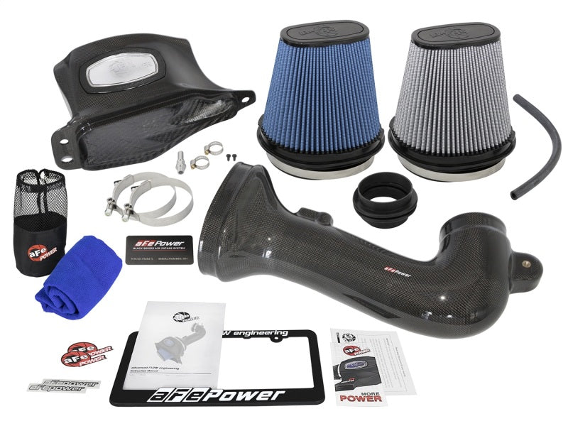 Système d'admission d'air froid en fibre de carbone aFe Momentum PDS/P5R 15-16 Chevrolet Corvette Z06 V8-6.2L