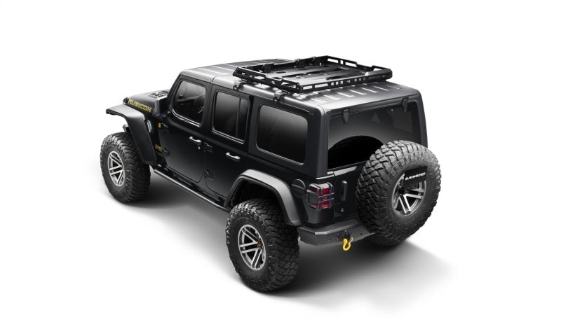 Bushwacker 18-21 Jeep Wrangler JL (2 portes et 4 portes) Élargisseurs de style plat 4 pièces - Noir