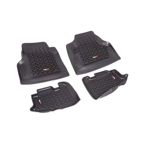 Revêtement de sol avant/arrière Rugged Ridge noir pour Jeep Wrangler TJ 1997-2006