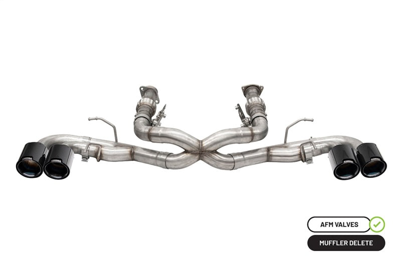 Corsa 20-25 Chevrolet Corvette C8 RWD 3in Xtreme Cat-Back Exhaust w/4.5in Carbon Fiber Black PVD Tip