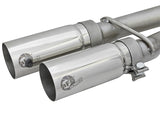 Échappement arrière de catalyseur aFe POWER Rebel Series 2-1/2 po 409 SS avec embouts polis 16-17 Nissan Titan V8 5,6 L