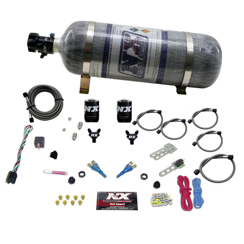 Nitrous Express 92-95 Dodge V8 TBI Dual Nozzle Nitrous Kit (50-125HP) w/Composite Bottle