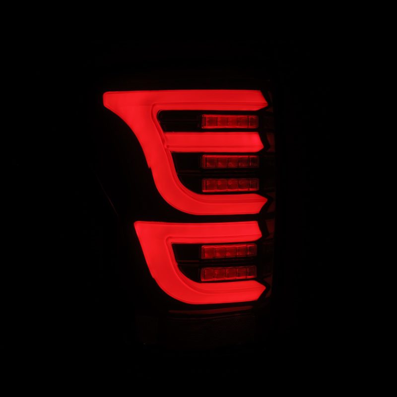 Feux arrière à LED AlphaRex 07-13 Toyota Tundra LUXX-Series Noir-Rouge