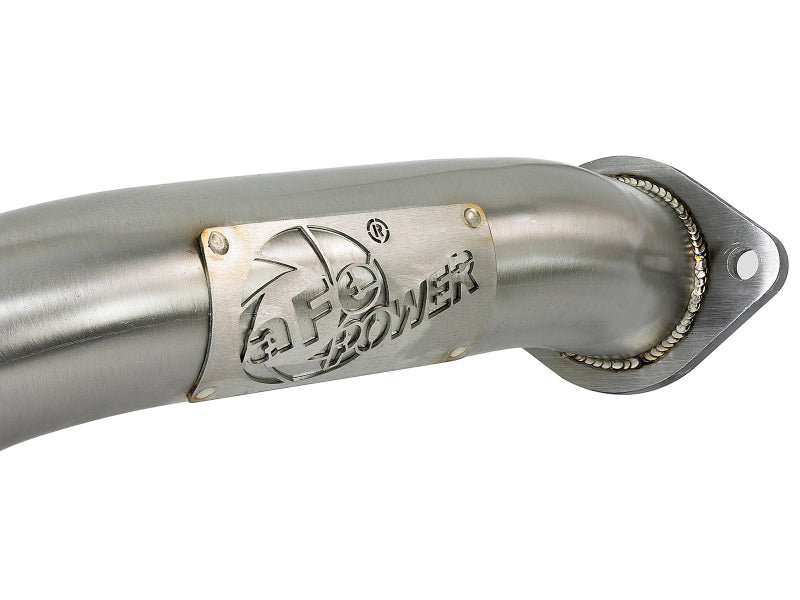 Échappement arrière aFe Takeda 2,5 pouces 304 SS avec embouts en fibre de carbone 16-19 Infiniti Q50 V6-3.0L (tt)