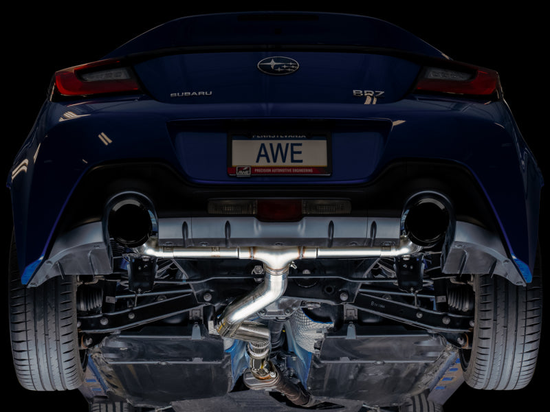 Échappement Cat-Back AWE Subaru BRZ / Toyota GR86 / Toyota 86 Track Edition - Embouts noirs diamantés