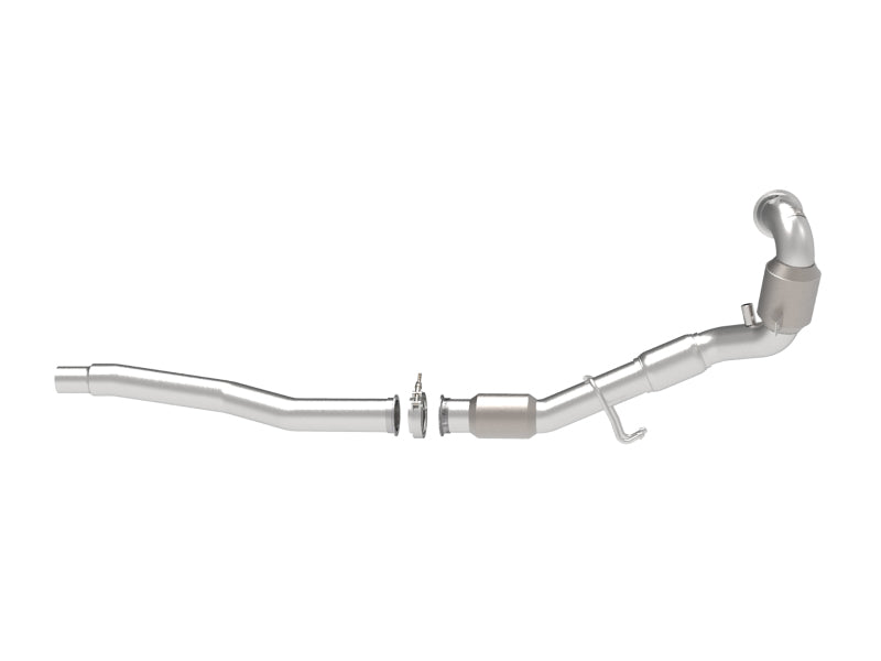 Tuyau de descente torsadé en acier aFe Power 3 pouces en acier inoxydable 304 avec catalyseur 15-18 VW Golf R MKVII L4-2.0L (t)