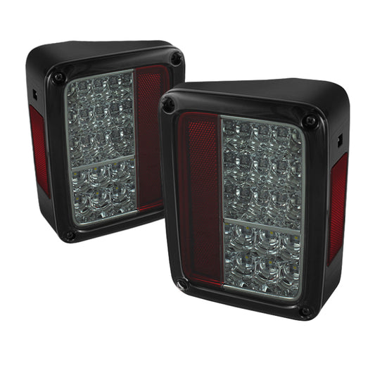 Spyder Jeep Wrangler 07-15 LED Tail Lights Smoke ALT-YD-JWA07-LED-SM