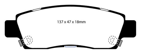 Plaquettes de frein arrière EBC 03-05 Chevrolet SSR 5.3 Redstuff
