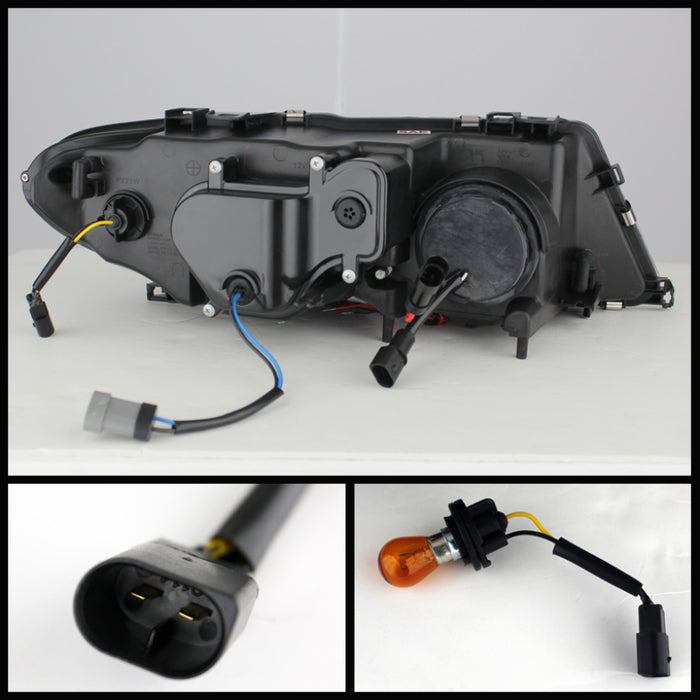 Projecteur Spyder BMW E46 Série 3 04-06 2 DR Modèle halogène - LED Halo Blk PRO-YD-BMWE4604-2DR-HL-BK