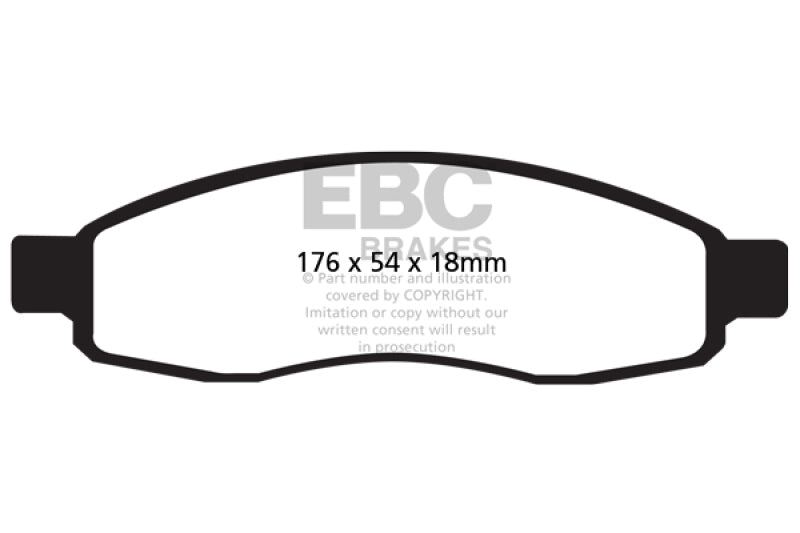 Plaquettes de frein avant EBC 04-05 Infiniti QX56 5.6 Greenstuff
