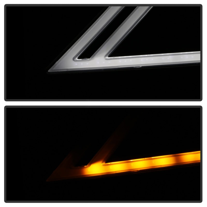 Phares halogènes DRL Proj xTune 14-18 pour Chevy Impala (sauf Limited) - Noir Smk (PRO-JH-CIM15-LB-BSM)