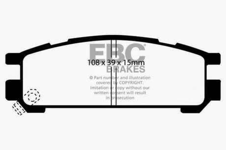 Plaquettes de frein arrière EBC Greenstuff pour Subaru Impreza 1.8 93-96