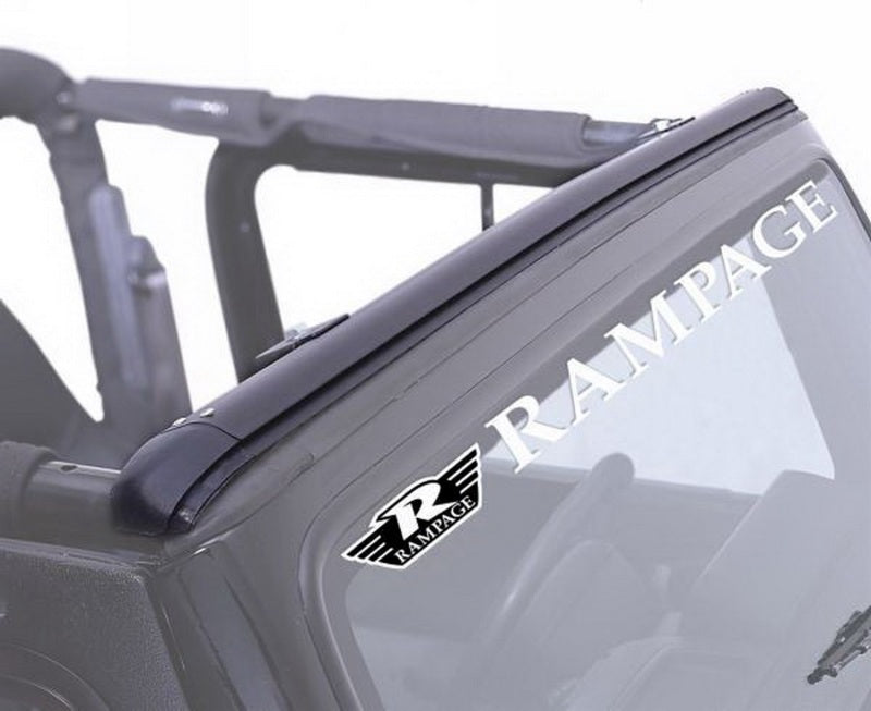 Rampage 1997-2006 Jeep Wrangler (TJ) Canal de pare-brise - Noir