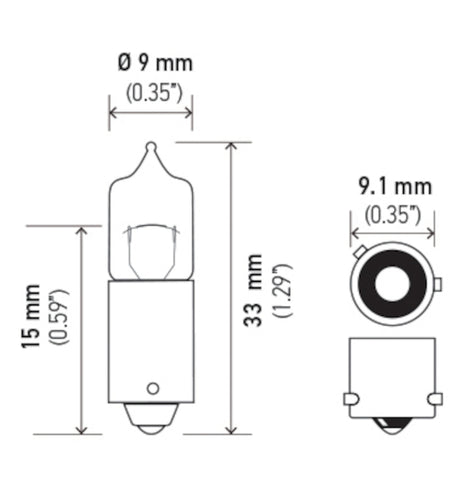 Ampoule Hella H21W 12V 21W Bay9S T275