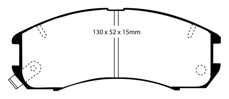 EBC 89-92 Ford Probe 2.2 Redstuff Front Brake Pads