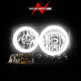 ANZO 1997-2004 Dodge Dakota Crystal Headlights Black 1pc