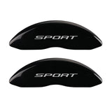 MGP 4 Caliper Covers Engraved Front & Rear No Bolts/Sport 2015 Black finish silver ch