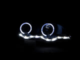 Phares de projecteur ANZO 2000-2003 BMW X5 avec halo noir